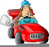 Santa Auto Racing Clipart Image