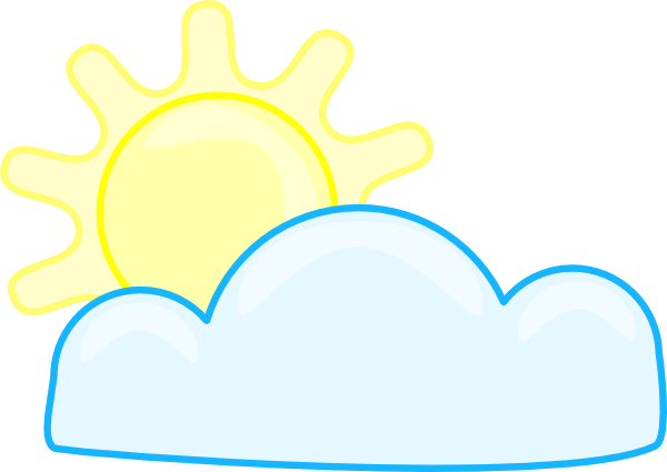 Slightly Cloudy Clip Art at Clker.com - vector clip art online, royalty