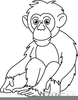 Ape Clipart Black And White Image