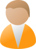 Person Icon Orange Clip Art