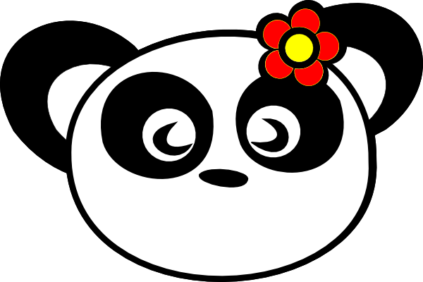 clipart panda flowers - photo #1