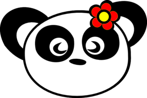 Flower Panda Clip Art