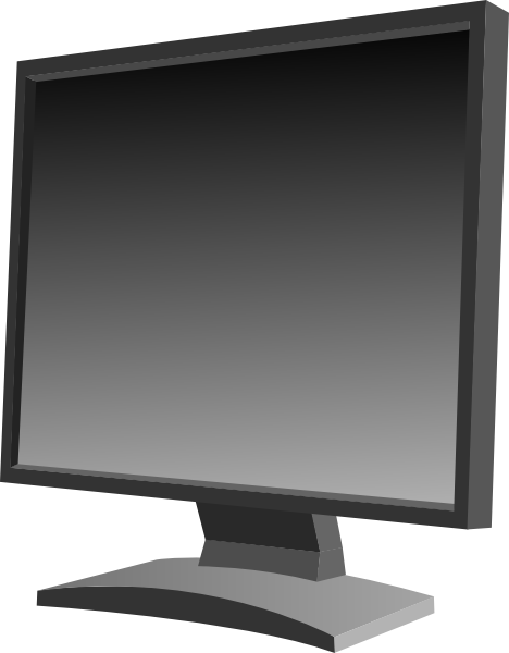 Clip Art Computer Monitor. Lcd Flat Panel Monitor