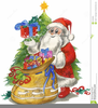 Santa Claus With Gifts Clipart Image