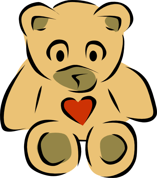 Teddy Bears With Hearts Clip Art  Vector Clip Art Online Royalty 