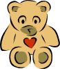 Teddy Bears With Hearts Clip Art