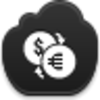 Free Black Cloud Conversion Of Currency Image