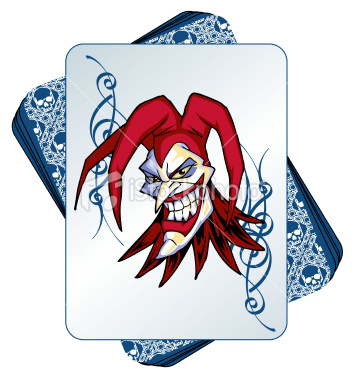 Cartoon Joker on Istockphoto Wild Joker In A Deck Of Cards Image   Vector Clip Art