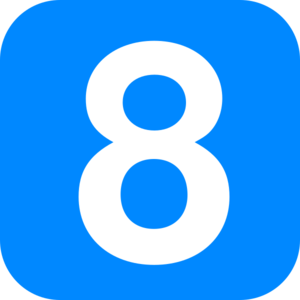 Blue Number Eight Clip Art