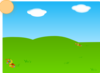 Cartoon Landscape Sans Tree And Gradient Clip Art