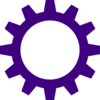 Purple Cogwheel Clip Art