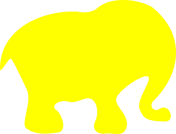 yellow elephant clipart - photo #3