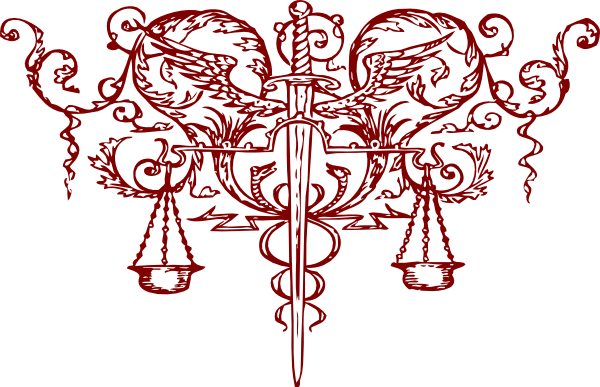 Red Sword And Scales Of Justice Clip Art at Clker.com - vector clip art