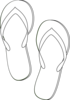 Flip Flops Outline Clip Art