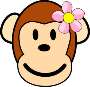 Girl Monkey Clip Art at Clker.com - vector clip art online, royalty