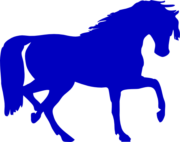 clipart blue horse - photo #1