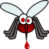 Mosquito With Blood Clip Art