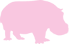 Baby Pink Hippo Clip Art