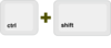 Ctrl+shift Buttons Reversed Clip Art