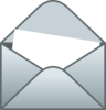 Envelope With White Letter Clip Art