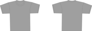 Grey T Shirt Template Clip Art
