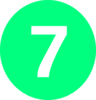 Number 7, Rounded, Circle Clip Art