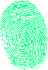 Green Fingerprint Clip Art