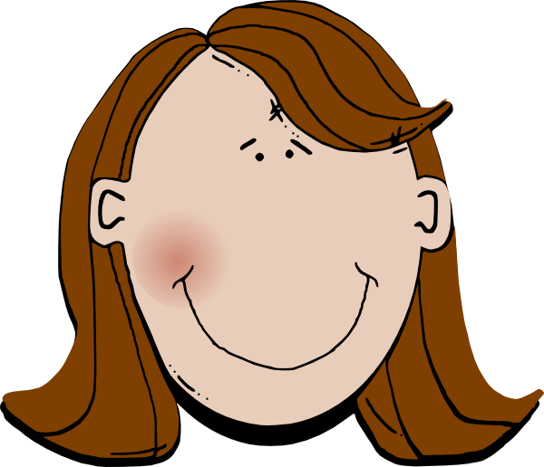 clipart girl with brown hair and glasses - photo #17