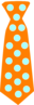 Orange Tie With Blue Polka Dots Clip Art
