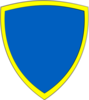 Blue Yellow Security Shield Clip Art