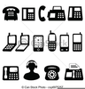Telephone Symbols Clipart Image