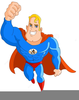 Flying Super Hero Clipart Image