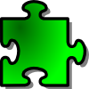 Green Jigsaw Piece 6 Clip Art