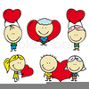 Childrens Valentine Clipart Image