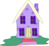 Lilac House Clip Art