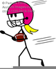 Female Football Player Clipart Image