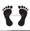 White Footprints Clipart Image