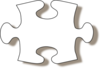 Jigsaw White Puzzle Piece W Shadow Md Image
