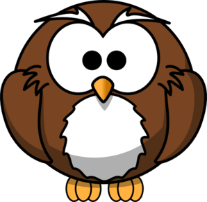 Owl Looking Foward Clip Art
