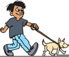 Dog Walk Clipart Image