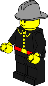 Lego Town Fireman Clip Art