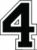 Varsity Numbers Clipart Image