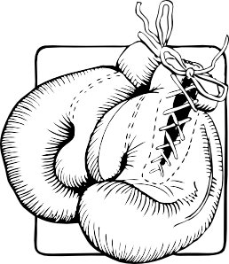 Boxing Gloves Outline Clip Art