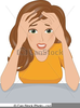 Stressed Woman Clipart Image