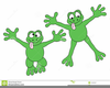 Leaping Frogs Clipart Image