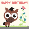 Free Pony Party Clipart Image