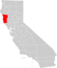 California County Map Mendocino County Highlighted Clip Art