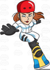 Female Snowboarder Clipart Image