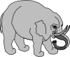 Elephant Filled Clip Art