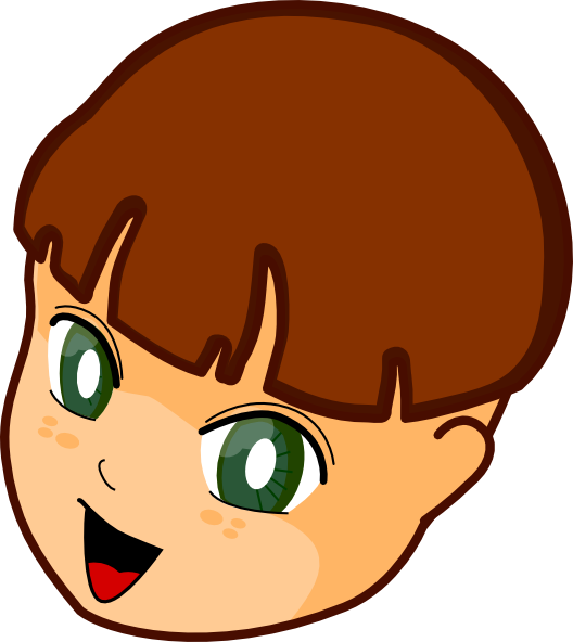 cute anime boy with brown hair. Anime Boy clip art